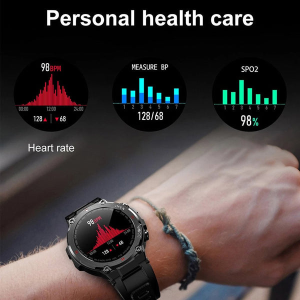 New Rugged Outdoor Sports Fitness Tracker Bluetooth Smart Watch For Android IOS
