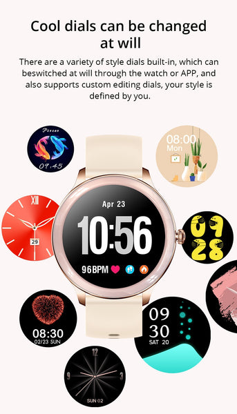New Multisport Women's Fitness Tracker Lightweight Smart Watch For Android IOS