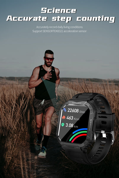 New Impact-Resistant Outdoor Multisport Fitness Tracker Smart Watch For Android IOS