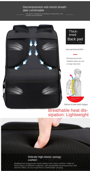 New 16 Inch Anti-Theft Outdoor Water Resistant Business Travel Backpack With USB Port