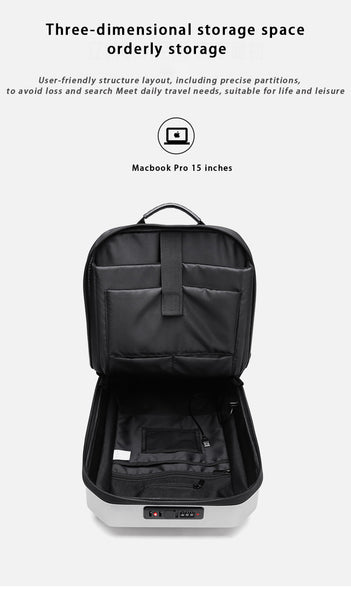 New 15 Inch Hard Shell Anti-Theft Water Resistant Business Backpack Laptop Bag With USB Port