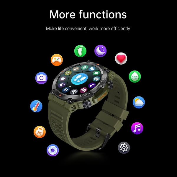 New Multisport Outdoor Fitness Tracker Sports Smart Watch With HD Touch Screen Bluetooth Calling