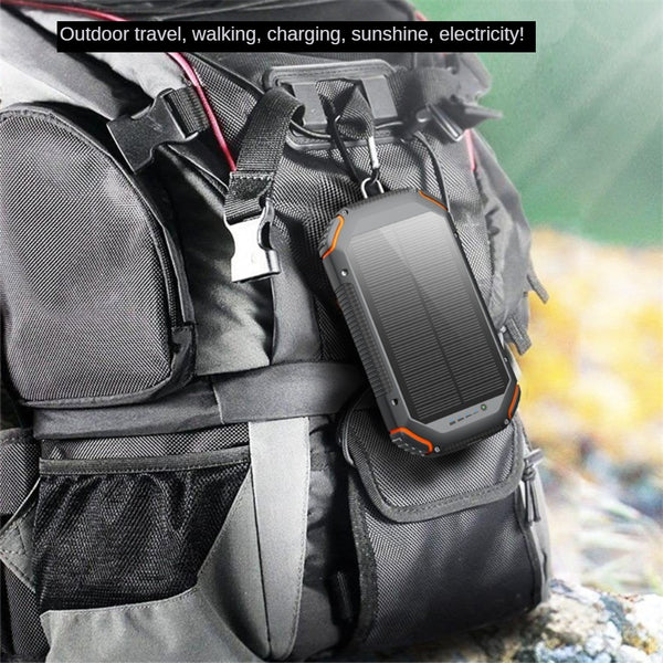 New 50000mAh Wireless Solar Portable Compact Fast Charger External Battery Power Bank With Flashlight For Travel Camping