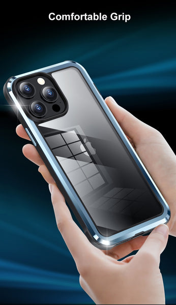 New Super Compact Heavy Duty Metallic Case Armor For iPhone 14 13 Plus Pro Max Series