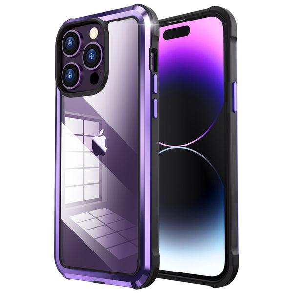 New Super Compact Heavy Duty Metallic Case Armor For iPhone 14 13 Plus Pro Max Series