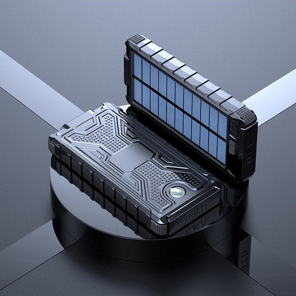 New Large Capacity 80000mAh Outdoor Solar Power Bank External Charger With Flashlight For Travel Camping
