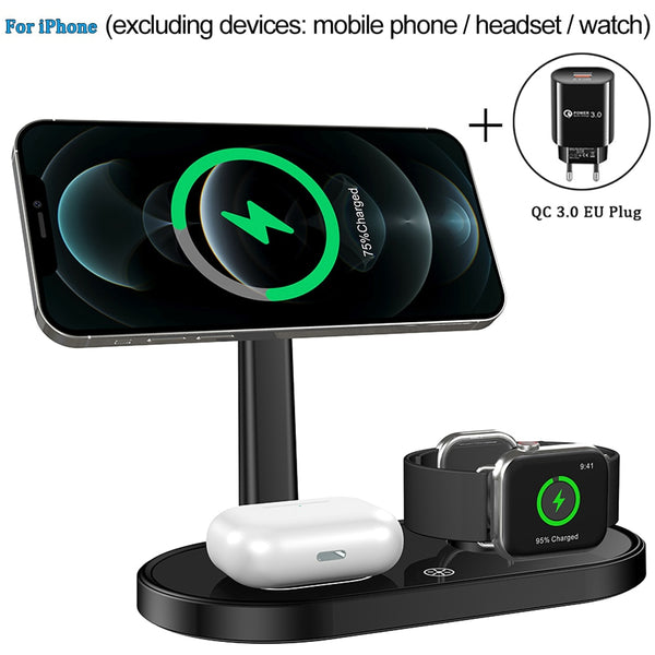 New Super Compact 3-in-1 Magnetic Wireless Fast Charger For iPhones Airpods Apple Watch