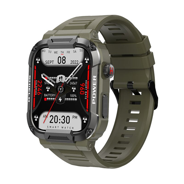 New IP68 Water Resistant Rugged Outdoor Sports Fitness Tracker Smart Watch With Bluetooth Calling