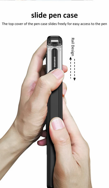 New Protective Hinge Case With Pen Slide Slot For Samsung Galaxy Z Fold 3 4 Series