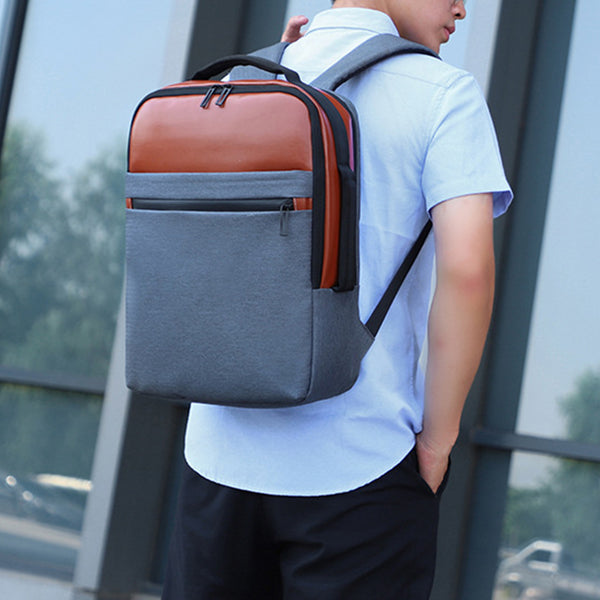 New 15.6 Inch Water-Repellent Large Capacity Oxford Laptop Backpack With USB Port For Travel School Business
