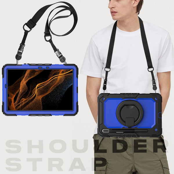 New Super Compact Flexible Case With Kickstand Shoulder Strap For Samsung Galaxy Tab S7 S8 Series