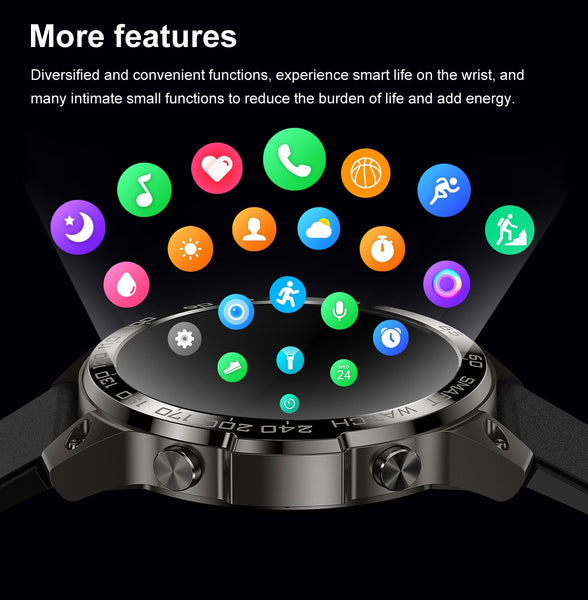 New IP68 Water-Resistant AMOLED Display Fitness Tracker Bluetooth Sports Smart Watch For Android IOS