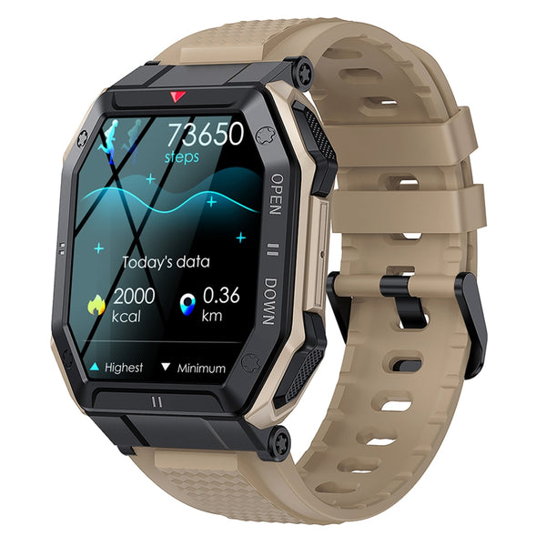 New Military-Styled Outdoor Rugged Bluetooth Sports Fitness Tracker Smartwatch For Android IOS