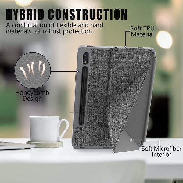 New Ultra Slim Multi-Fold Smart Cover Case With Kickstand For Samsung Galaxy Tab S7 S8 Plus Series