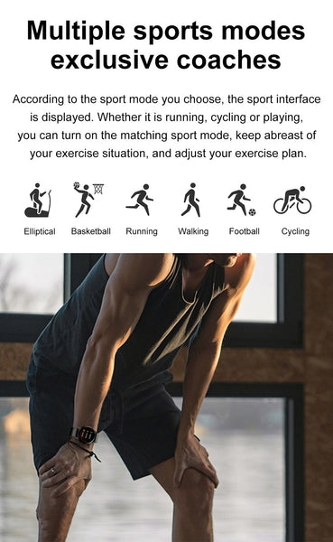 New IP68 Water-Resistant Fitness Tracker Bluetooth Men's Sports Smart Watch For Android IOS
