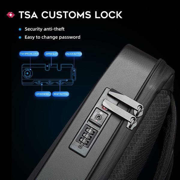 New 15.6 Inch Ultra Slim Hard Shell Anti-Theft Backpack Business Travel Laptop Bag With USB Port