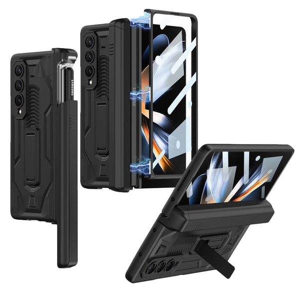 New Protective Hinge Case With Pen Slide Slot For Samsung Galaxy Z Fold 3 4 Series
