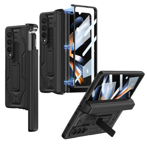 New Protective Hinge Case With Pen Slide Slot For Samsung Galaxy Z Fold 3 4 Series