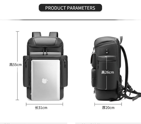 New 17 Inch Large Capacity Outdoor Mountaineering Travel Backpack With Shoe Compartment