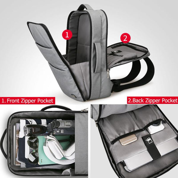 New Hybrid Huge Capacity Water-Resistant USB Design 15 Inch Laptop Backpack Short Trip Travel Bag
