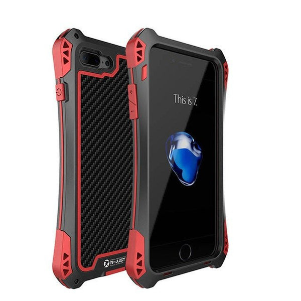 New Carbon Fiber Suited Outdoor Shockproof Alloy Case Cover for iPhone X XS XR 11 13 Pro Max Series.