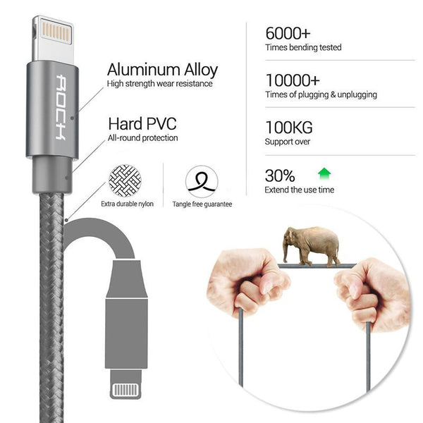 New Micro USB 3 IN 1 Deluxe USB Cable for iPhone 6 7 Android with Mobile Phone Data Sync at 1.2M Length.