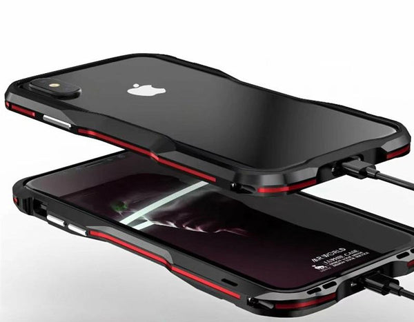 New Metal Shock Resistant Premium Frame Case w/ Sound Chamber - Aluminum Frame for iPhone 14 13 12 Pro Max Series.