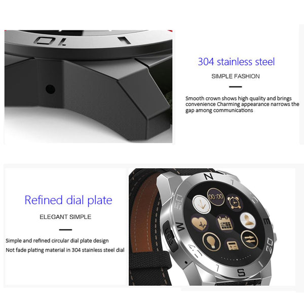 New Hiker's Sport Bluetooth Water-Resistant Smart Watch with Compass Heart Rate Monitor Fitness Tracker for Android IOS