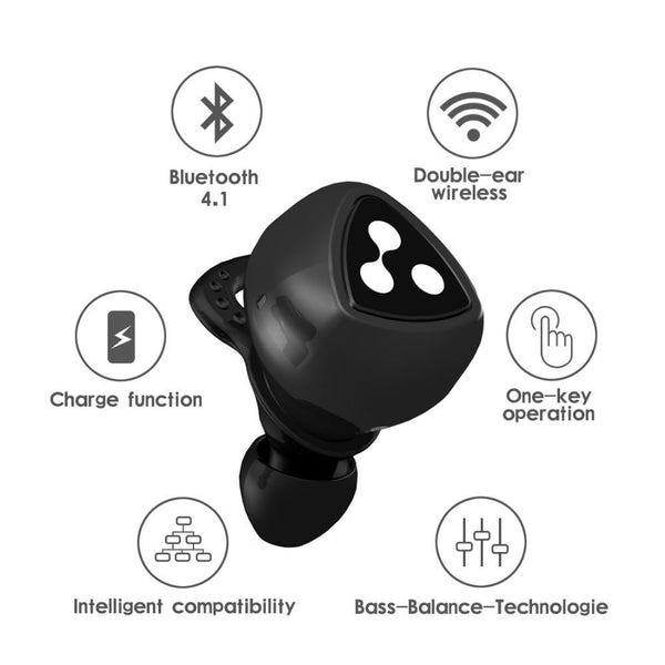 New True Wireless Stereo Bluetooth Earphone Headset Wireless Earbuds with Charge Box.