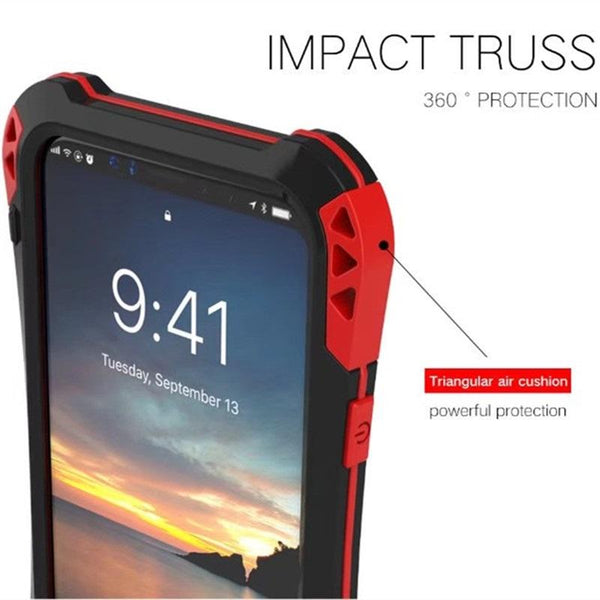 New Carbon Fiber Suited Outdoor Shockproof Alloy Case Cover for iPhone X XS XR 11 13 Pro Max Series.