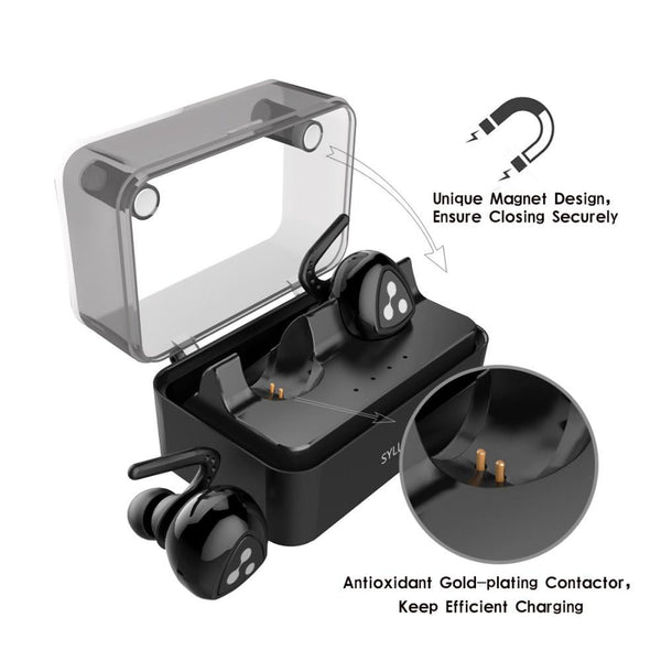 New True Wireless Stereo Bluetooth Earphone Headset Wireless Earbuds with Charge Box.