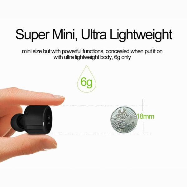 New Bluetooth Earphones Mini True Wireless Marathon Earbud Twins with Microphone.
