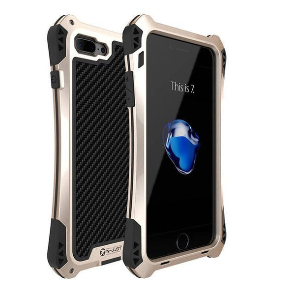 New Carbon Fiber Suited Outdoor Shockproof Alloy Case Cover for iPhone X XS XR 11 13 Pro Max Series.