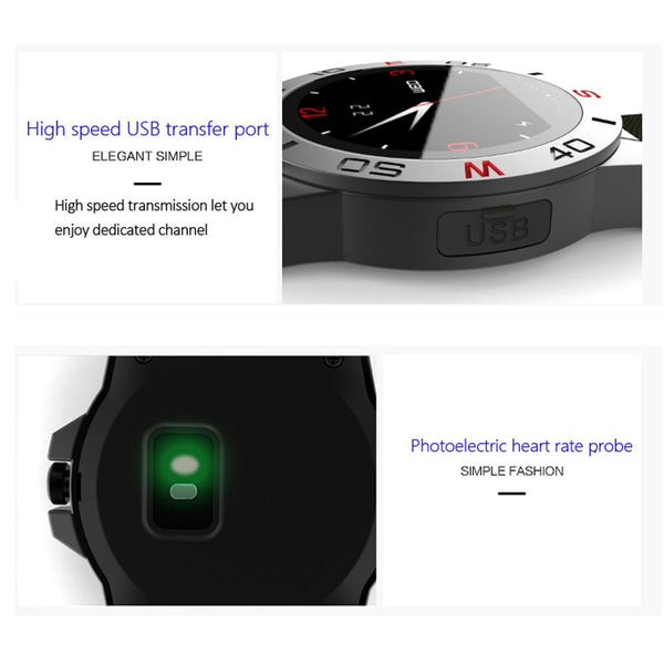 New Hiker's Sport Bluetooth Water-Resistant Smart Watch with Compass Heart Rate Monitor Fitness Tracker for Android IOS