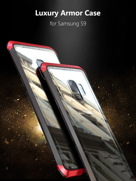 New Ultra Slim Luxury Design Metallic Frame Shell Clear Back Cover Bumper for Samsung Galaxy S9 / S9 Plus / Note 8 / Note 9