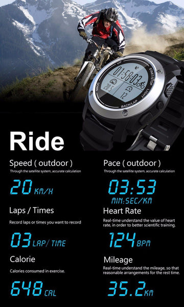 New Intelligent Heart Rate Monitor Smart Watch With GPS Tracker Air Pressure Monitor Sports Watch Phone