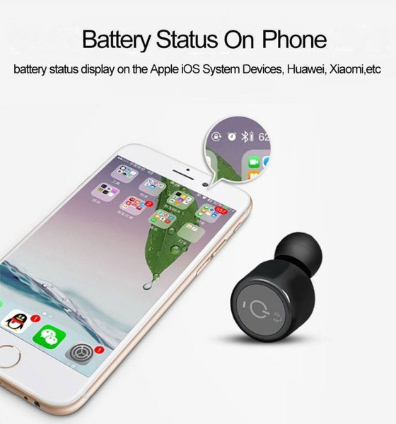 New Bluetooth Earphones Mini True Wireless Marathon Earbud Twins with Microphone.