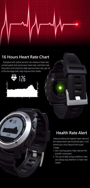 New Intelligent Heart Rate Monitor Smart Watch With GPS Tracker Air Pressure Monitor Sports Watch Phone