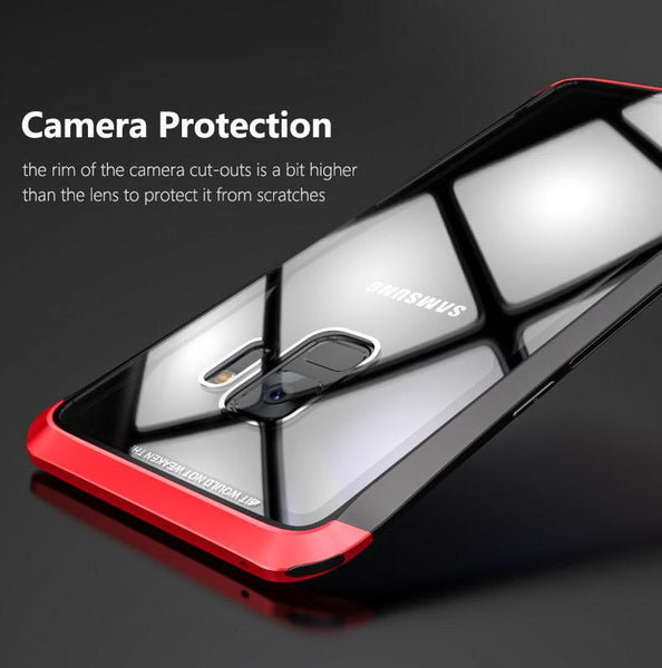 New Ultra Slim Luxury Design Metallic Frame Shell Clear Back Cover Bumper for Samsung Galaxy S9 / S9 Plus / Note 8 / Note 9