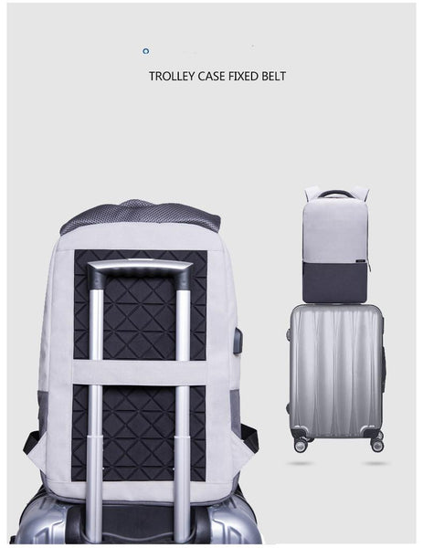 Ultra Light 16 Inch Laptop USB Anti-Theft Computer Unisex Canvas Backpack