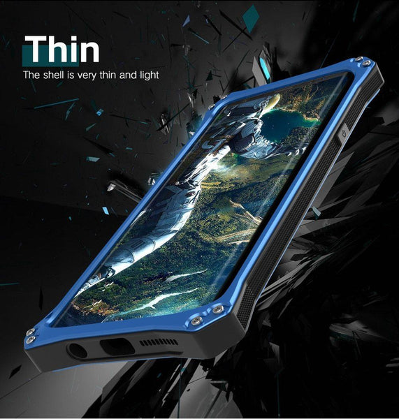 New Futuristic Style Aluminum Full Wrap Protective Metallic Case for iPhone 11 Pro Max Series.