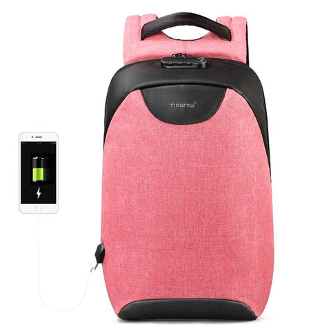 New Anti-Theft Laptop Soft-Handle Backpack USB Charging Smart Back Pack Bag for Travel Scool