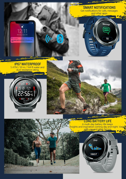 New Sport Bluetooth Smart Watch Heart Rate Monitor All-Day Activity Tracking Pedometer For iPhone Android