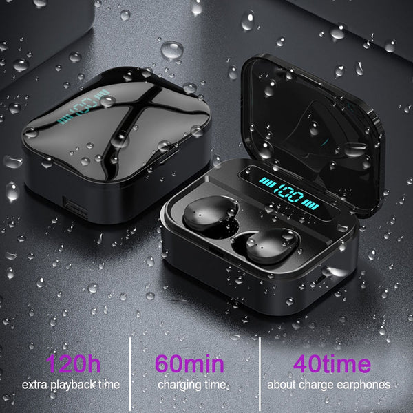 New TWS Bluetooth 5.0 Wireless 6D Stereo HiFi Wireless Earbuds Gaming Headset With Microphone 2200mAh Charge Box