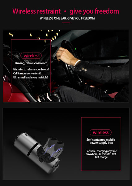 New Wireless TWS Bluetooth Earphone Earbuds Headset Touch Control 3D Stereo With Microphone Charge Box