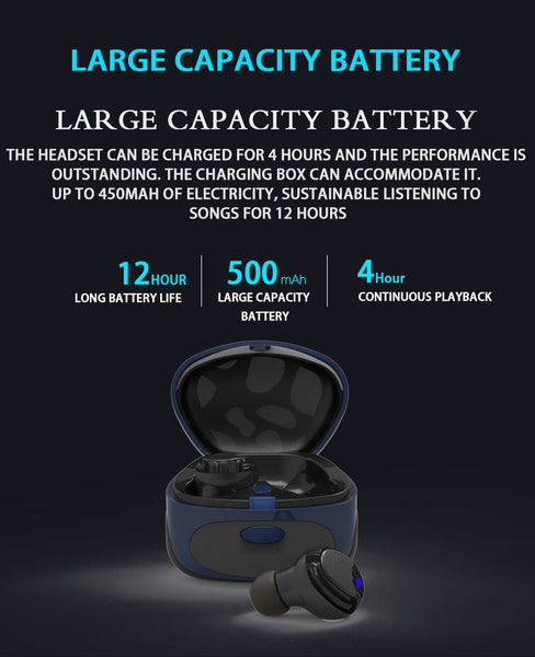 New True Wireless Bluetooth 5.0 Earbuds Earphone Twins In-Ear Headset With Mic & Charge Box