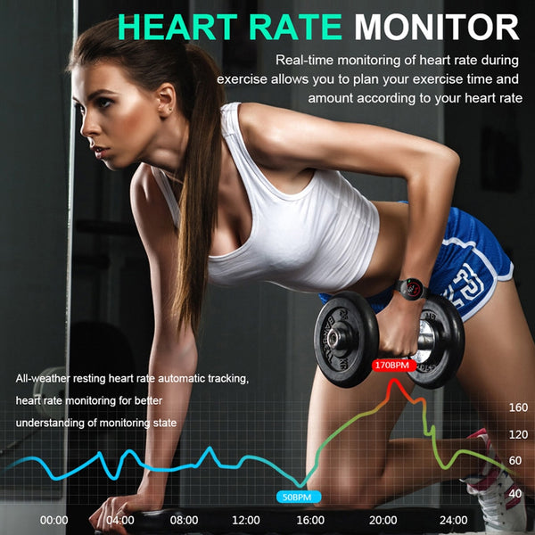 New IP67 Waterproof Fitness tracker Heart Rate Monitor Smartwatch For Android & iOS