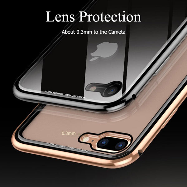 New Metal Bumper Clear Hard TPU Back Luxury Aluminum Frame Phone Cover Case for iPhone X XR XS Max