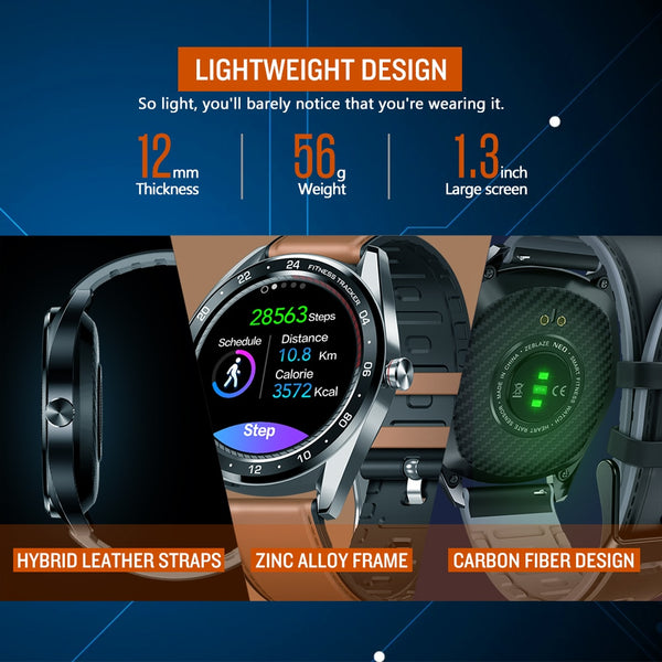 New Color Touch Display Heart Rate Blood Pressure IP67 Waterproof Smartwatch For Android iPhone