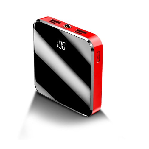 New Super Compact 20000mAh Portable Mini Power Bank Mirror Screen LED Display Charger For iPhone Android